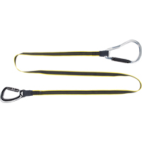 Longe de service lourd &agrave; garde-fou pour outil, Longueur fixe, Mousqueton double Maritime Industrial Rubber