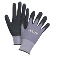 Gants ZX-1 de premi&egrave;re qualit&eacute; compatibles avec les &eacute;crans tactiles, 10/T-Grand, R&ecirc;vetement Nitrile/Mousse de nitrile, Calibre 15, Enveloppe en Nylon Maritime Industrial Rubber