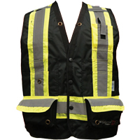 Veste de s&eacute;curit&eacute; ignifug&eacute;e pour arpenteur, Noir, Petit, Polyester Maritime Industrial Rubber