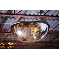Miroir en d&ocirc;me 360°, D&ocirc;me complet, Dessus ferm&eacute;, Diam&egrave;tre 18" Maritime Industrial Rubber