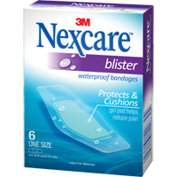 Nexcare Waterproof Blister Bandages, Rectangular/Square, 2-1/4", Plastic, Sterile Maritime Industrial Rubber