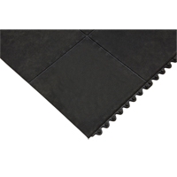 Anti-Fatigue Matting, Smooth, 3' x 3' x 1/2", Black, Natural Rubber Maritime Industrial Rubber