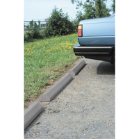 Car Stops, Plastic, 6' L, Grey Maritime Industrial Rubber