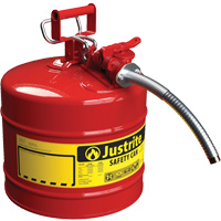 AccuFlow Safety Cans, Type II, Steel, 5 US gal., Red, FM Approved/UL/ULC Listed Maritime Industrial Rubber