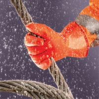Polar Grip&reg; 23-700 Gloves, 9/Large, PVC Coating, Nylon Shell Maritime Industrial Rubber