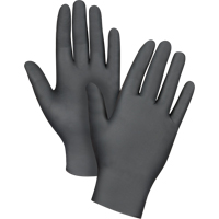 Gants jetables de calibre m&eacute;dical, Grand, Nitrile, 6 mils, Sans poudre, Noir, Classe 2 Maritime Industrial Rubber