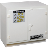 Solid Polyethylene Acid Cabinets, 6 x 0.66043 Gal., 36" x 35.75" x 21.75" Maritime Industrial Rubber