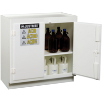 Solid Polyethylene Acid Cabinets, 6 x 0.66043 Gal., 36" x 35.75" x 21.75" Maritime Industrial Rubber