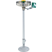 Axion&reg; Eye/Face Wash Station, Pedestal Installation, Stainless Steel Bowl Maritime Industrial Rubber