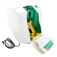 Poste de douche oculaire portable et chauff&eacute;, Aliment&eacute; par gravit&eacute;, Capacit&eacute; 16 gal., Conformit&eacute; ANSI Z358.1 Maritime Industrial Rubber