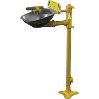 Postes de douche oculaire/faciale Halo, Installation Socle, Bol Acier inoxydable Maritime Industrial Rubber