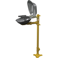 Postes de douche oculaire/faciale Halo, Installation Socle, Bol Acier inoxydable Maritime Industrial Rubber