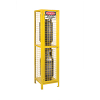 Armoires pour cylindres &agrave; gaz, nbre de bouteilles: 2, 17" , 17" , 69" , Jaune Maritime Industrial Rubber
