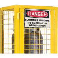 CSA-Compliant Gas Cylinder Safety Cabinet, 2 Cylinder Capacity, 17" W x 17" D x 69" H, Yellow Maritime Industrial Rubber