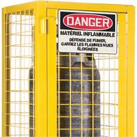 CSA-Compliant Gas Cylinder Safety Cabinet, 2 Cylinder Capacity, 17" W x 17" D x 69" H, Yellow Maritime Industrial Rubber