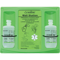Saline Eyewash Wall Station, Double Maritime Industrial Rubber