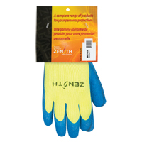 High Visibility Coated Gloves, 7, Rubber Latex Coating, 7 Gauge, Acrylic Shell Maritime Industrial Rubber