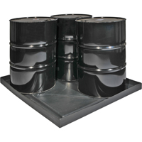 Coquilles de d&eacute;versements Econo Spill Shells , 51" lo x 47" la x 5" h, Cap. de d&eacute;versement 36 gal. US Maritime Industrial Rubber