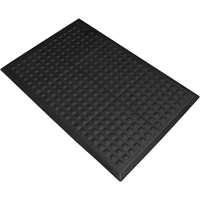 Tapis antifatigue Connect No 502 Rejuvenator pour poste de travail simple, Polyur&eacute;thane, 2' la c, 3' lo, 5/8" &eacute;paisseur, Noir Maritime Industrial Rubber