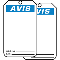 Safety Tags, Cardstock, 3-1/8" W x 5-7/8" H, French Maritime Industrial Rubber