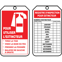 Inspection Tags, Plastic, 3-1/8" W x 5-7/8" H, French Maritime Industrial Rubber