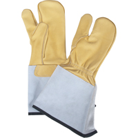 Mitaines &agrave; trois doigt, Moyen, Paume en Cuir fleur de vache Maritime Industrial Rubber