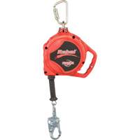 Rebel Self Retracting Lifeline, 33', Galvanized Steel, Swivel Maritime Industrial Rubber