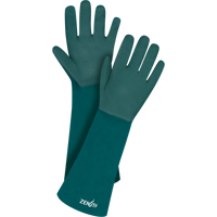 Gants verts &agrave; double enduit, 18" lo, PVC, Doublure en Jersey de coton, 70 mils Maritime Industrial Rubber