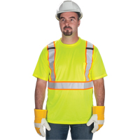 T-shirt conforme &agrave; la CSA, Polyester, Moyen, Jaune lime haute visibilit&eacute; Maritime Industrial Rubber
