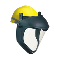 Uvex&reg; Bionic Faceshield with Hardhat Adapter, Polycarbonate Maritime Industrial Rubber