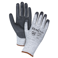 Gants &eacute;lastiques sans coutures r&eacute;sistants &agrave; la coupe, Taille Grand/9, Calibre 13, Rev&ecirc;tement Polyur&eacute;thane, Enveloppe en PEHP, ANSI/ISEA 105 niveau 4/EN 388 niveau 5 Maritime Industrial Rubber