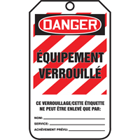 Lockout Tags, Cardstock, 3-3/8" W x 5-7/8" H, French Maritime Industrial Rubber