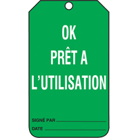 Inspection Tags, Cardstock, 3-3/8" W x 5-7/8" H, French Maritime Industrial Rubber