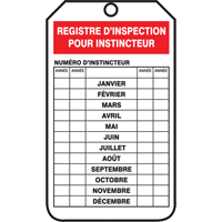 Inspection Tags, Plastic, 3-1/8" W x 5-7/8" H, French Maritime Industrial Rubber