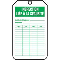 Inspection Tags, Cardstock, 3-1/8" W x 5-7/8" H, French Maritime Industrial Rubber