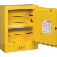 Sure-Grip&reg; EX Mini Flammable Safety Cabinet, 2 Gal., 1 Door, 17" W x 22" H x 8" D Maritime Industrial Rubber