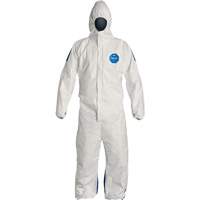 Combinaisons avec capuchon, 4T-Grand, Bleu/Blanc, Tyvek 400 D Maritime Industrial Rubber