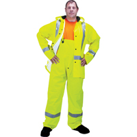RZ900 Premium Traffic Rain Suit, Polyester/PVC, Medium, Lime-Yellow Maritime Industrial Rubber