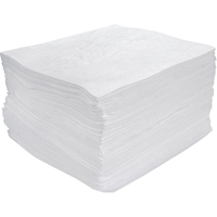 Feuilles absorbantes souffl&eacute;es de premi&egrave;re qualit&eacute;, Huile seulement, 15" x 17", 25 gal. d'absorption Maritime Industrial Rubber