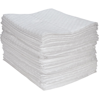 Feuilles absorbantes en fibres fines de premi&egrave;re qualit&eacute;, Huile seulement, 15" x 17", 30 gal. d'absorption Maritime Industrial Rubber