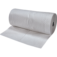 Premium Fine Fiber Sorbent Rolls, Mediumweight, 150' L x 30" W, 40 gal. Absorbancy Maritime Industrial Rubber