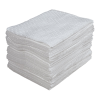 Feuilles absorbantes lamin&eacute;es (SMS) de premi&egrave;re qualit&eacute;, Huile seulement, 15" x 17", 30 gal. d'absorption Maritime Industrial Rubber