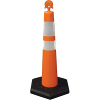 Channelizer Cone, 42" High, Orange Maritime Industrial Rubber