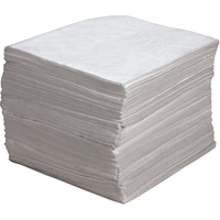 Feuilles absorbantes souffl&eacute;es de premi&egrave;re qualit&eacute;, Huile seulement, 15" x 17", 30 gal. d'absorption Maritime Industrial Rubber