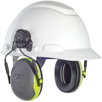 Peltor X Series Earmuffs, Cap Mount, 25 NRR dB Maritime Industrial Rubber
