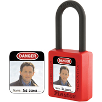 &eacute;tiquettes d'identification &agrave; photo pour cadenas en thermoplastique Zenex Maritime Industrial Rubber