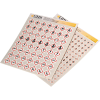 GHS Hazard Pictogram Label Variety Packs, Vinyl, Sheet, 1/2" L x 1/2" W Maritime Industrial Rubber