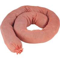 Remblais tubulaires absorbants, Mati&egrave;res dangereuses, Absorption 40 gal., 3" la x 4' lo, Pqt de 25 Maritime Industrial Rubber
