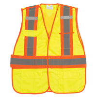 Veste d'arpenteur haute visibilit&eacute;, conforme &agrave; la CSA, Jaune lime haute visibilit&eacute;, Moyen, Polyester Maritime Industrial Rubber