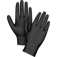 Heavyweight Tactile Grip Examination Gloves, Small, Nitrile, 8-mil, Powder-Free, Black Maritime Industrial Rubber